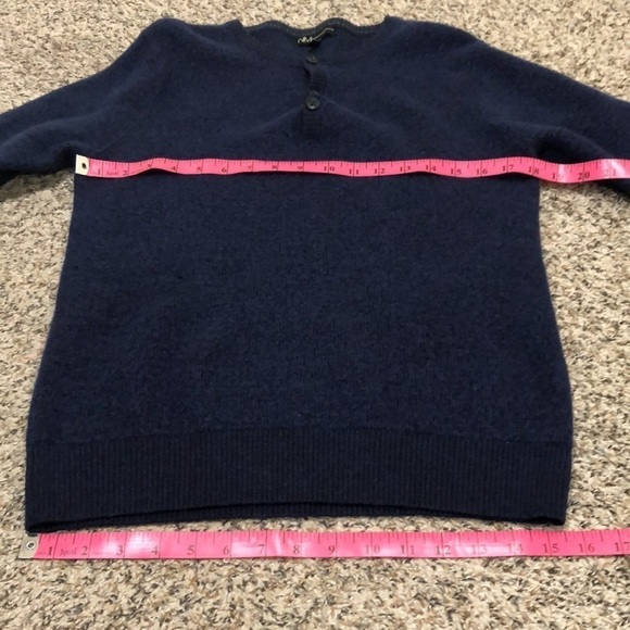 Neiman Marcus Sweater Size Small Navy Blue Merino Wool Blend - Picture 7 of 9